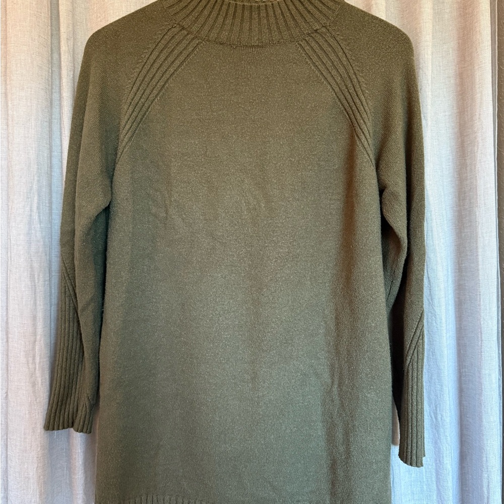 CHARLIE B Olive Mock Turtleneck Sweater